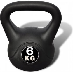 Vida XL Kettlebell - 6 kg - Zwart