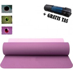 Yogamat TPE Antislip - 183 x 80 x 6 - Paars