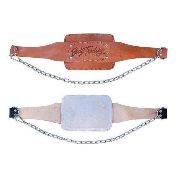 Bodytrading - Leather Dipping Belt BE190 - Natural Leather - Bruin / zwart - Leer