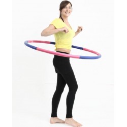 Fitness hoelahoep - Licht van gewicht! 820 gram - Ø 82 cm - Blauw/Roze - Bestaande uit 7 delen