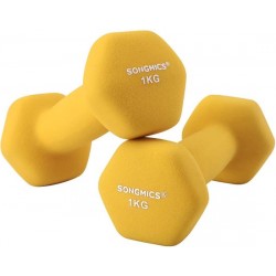 Nancy's Dumbbells Set - 1 kg per Dumbbell - Gele Dumbbells - Gewichten en Halters - 2 Stuks