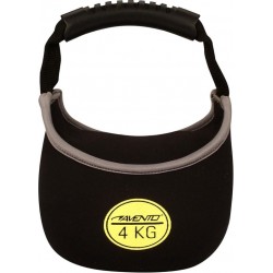 Avento Kettlebell - zwart/geel/grijs