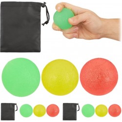 relaxdays 9 x handtrainer - stressbal - anti stress ballen - knijpbal - met zakje