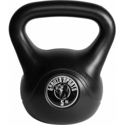 Gorilla Sports Kettlebell 5 kg zwart kunststof