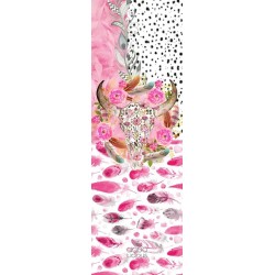 Yoga mat met print - Victorine - Aqua-licious - extra grip, anti-slip, microvezel - 183 x 61 x 0,6