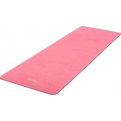 FLXBL Yoga mat met comfort toplaag - Wasbaar - (zweet) absorberende grip - OPVOUWBAAR - Roze - Pink Blossom