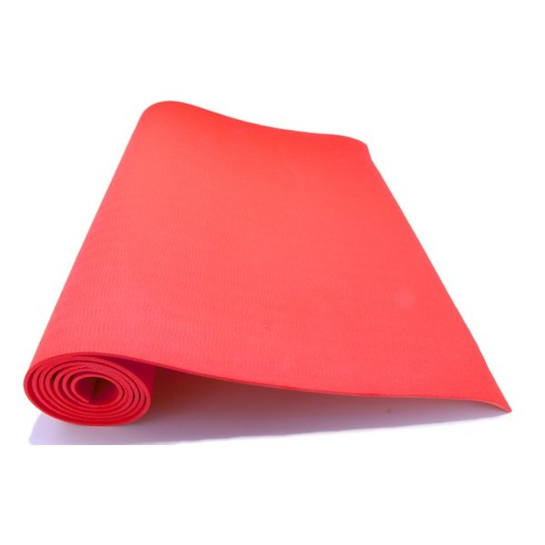 Yoga mat | Rood| 183 x 61 x 0,4 cm | Inclusief draagtas