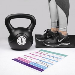 Kettlebell  8 KG  black binnen en buiten sporten en fitness