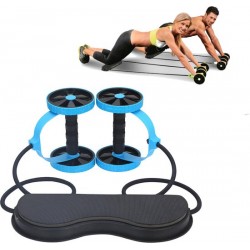 Blauwe Ab Roller Wheel - Inclusief Gratis Handleiding - Alles-in-een Hometrainer - Buikspierwiel