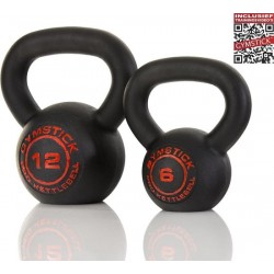 Gymstick Pro Neopreen Kettlebell + Online Trainingsvideo's - Gewichten - 28 kg - Zwart