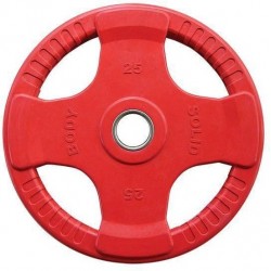 Body-Solid Gekleurde Rubberen Olympische Halterschijven 50 mm ORCK - per stuk - 25 kg - Rood