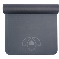 Yogamat grip TPE extra dik antraciet - Lotus