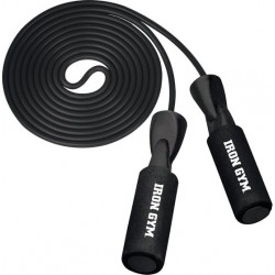 Iron Gym Speed Rope Nylon Zwart  - Springtouw - Fitnessaccessoire