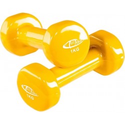 TecTake - set van 2 Dumbbells, 2 x 1,0 kilogram - geel - 402357