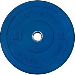 Body-Solid Chicago Extreme Gekleurde Olympische Bumper Plates OBPXCK - 20 kg Blauw