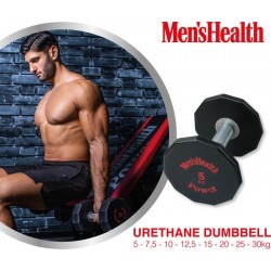 Men's Health Urethane Dumbbell 25 kg - Crossfit - Oefeningen - Fitness gemakkelijk thuis - Fitnessaccessoire