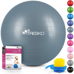 Fitnessbal met pomp - diameter 85 cm - Grey-Blue