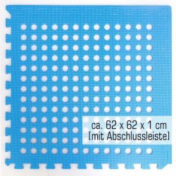 eva Mesh Mat 62x62cm Zwembadmat voor Zwembad Blauw