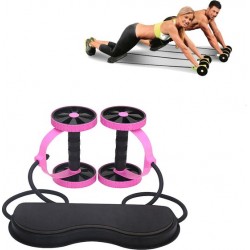 Roze Ab Roller Wheel - Inclusief Gratis Handleiding - Alles-in-een Hometrainer - Buikspierwiel