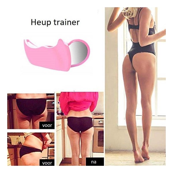 Heuptrainer - Fitness apparatuur - Billen trainer - Bil oefeningen thuis - Bilspieren - Heupen trainen - Vet verbranding - Roze