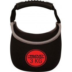 Avento Kettlebell - zwart/rood/grijs