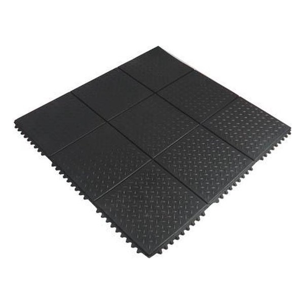 Fitnessmat 90 x 90 cm - Kliksysteem rubber