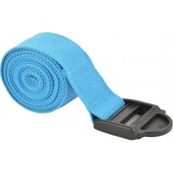 Yoga riem Mambo Max - Blauw | Pilates | 180 x 3,8 cm | Katoen