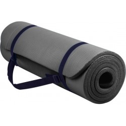 Sportbay - Fitnessmat - 180 cm x 60 cm x 1.6 cm - Grijs