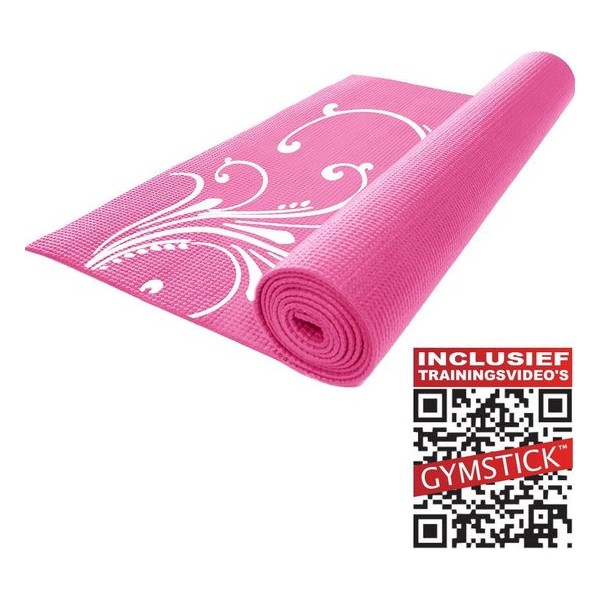 Gymstick Yoga Mat - 172 cm x 60 cm x 0,4 cm - Roze