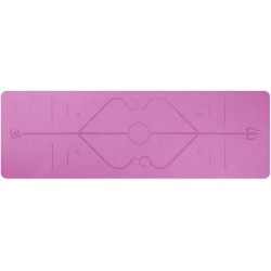 Lila Yoga Mat Met Positie Lijn - lila