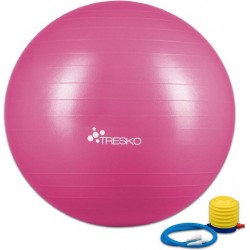 Fitnessbal met pomp - diameter 55 cm - Roze