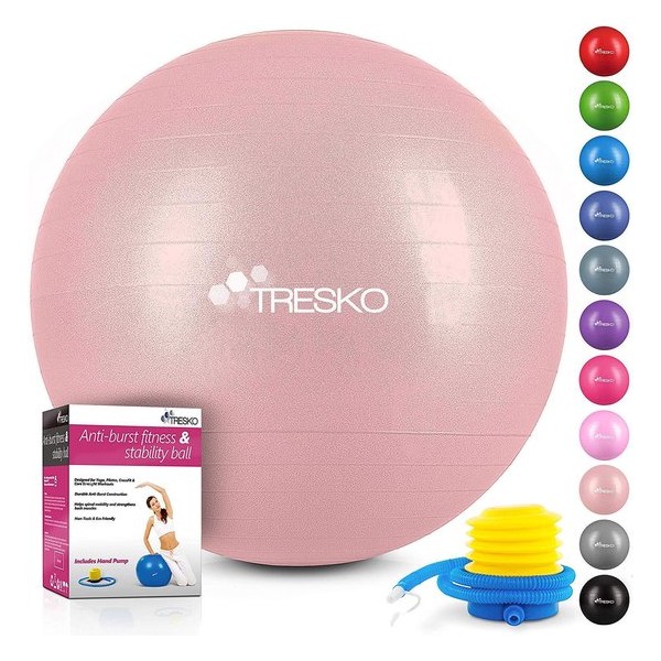 Fitnessbal met pomp - diameter 85 cm - Rose-Gold