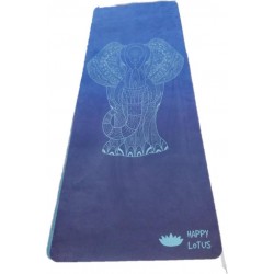 Happy Lotus D/luxe Yogamat en handdoek - blauw