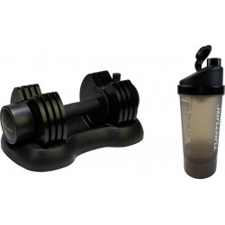 Tunturi - Fitnesset - Gewichten - Verstelbare Dumbell - 12,5 kg - Shakebeker - 600 ml