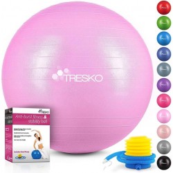 Fitnessbal met pomp - diameter 75 cm - PrincessPink