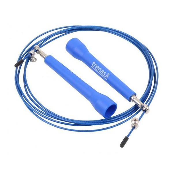 Trenas Steel Wire Springtouw | Speedrope | Speed Rope | Lengte 300 cm | Blauw