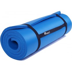 Yoga mat blauw, 190x100x1,5 cm, fitnessmat, pilates, aerobics