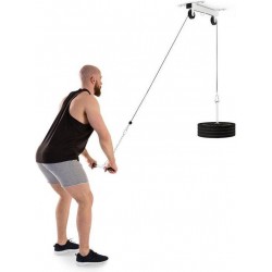 Hangman trekapparaat plafondmontage , 2 m trekkabel , 35cm tricepstang , tot 150 kg