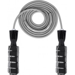 Springtouw – Grijs/Zwart – 250 cm – Soft Grip Foam – Fitness – Jump Rope