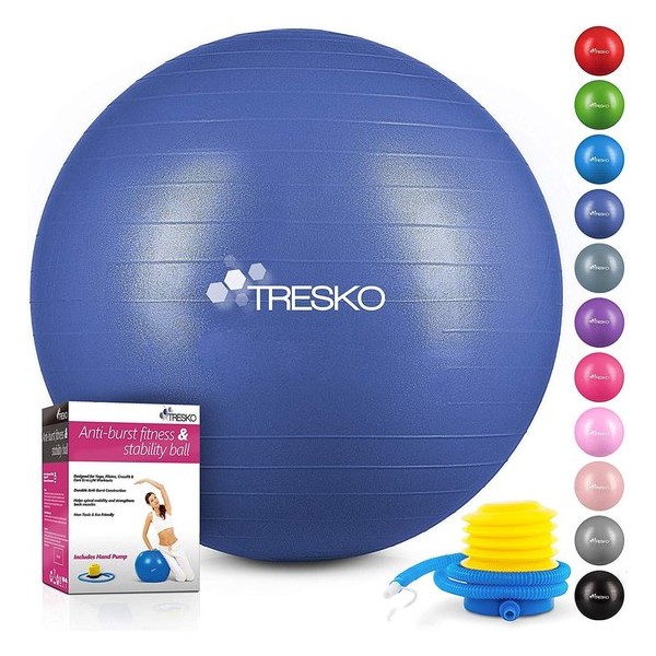 Fitnessbal met pomp - diameter 55 cm - Indigoblue