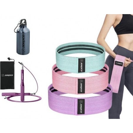 Resistance Band  Fitness Elastieken met Springtouw - Cadeau - Instructiefilmpje en Trainingsschema - JospCo®