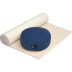 Yogistar Yoga-Set Comfort Edition - Meditation natur 75 x 200 cm darkblue