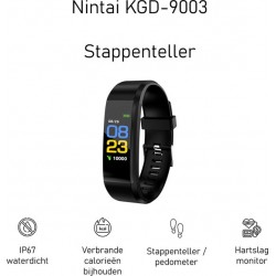 Stappenteller | Activity Tracker |Stappenteller Horloge | Waterdicht | Nintai KGD-9003