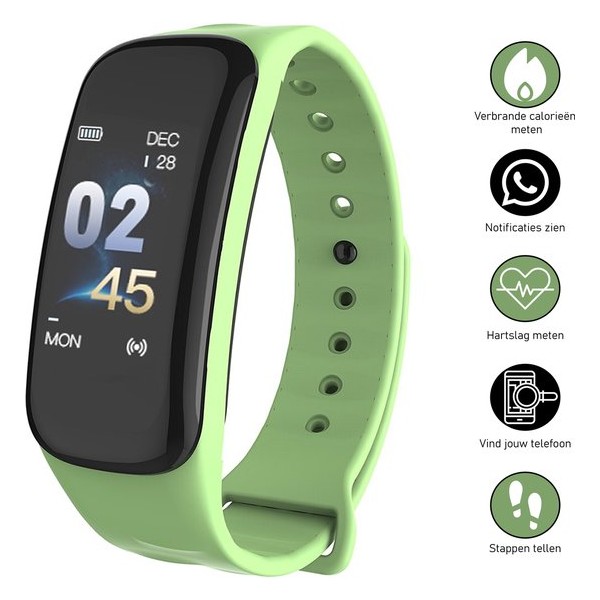 Activity tracker met hartslagmeter -  voor mannen - stappenteller