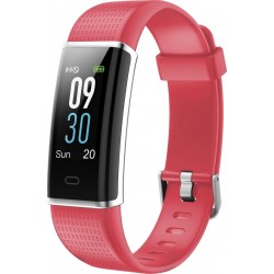 R1ID130 - Activity Tracker - Rood - Stappenteller - Hartslagmeter - Slaapmonitor - met app!