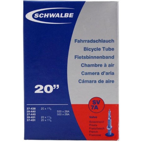 Schwalbe Binnenband 20 X 1 3/8-1 1/8 (28/37-438/451) Fv 40 Mm