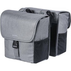 Dubbele fietstas Basil GO Double Bag 32 liter - grijs