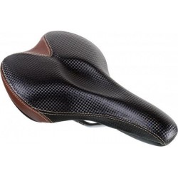 Ergotec Comfort - Fietszadel - Zwart/Bruin