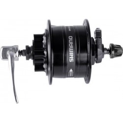 Shimano DH-3D32 Naafdynamo 6-Bolt Quick Release, black Uitvoering 32H