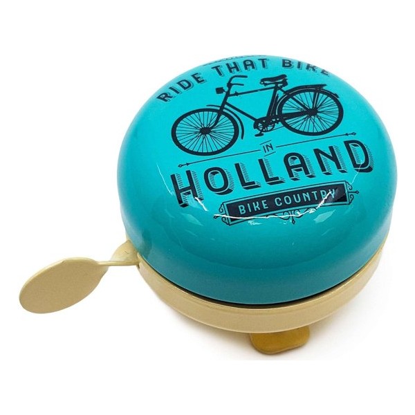 Matix Fietsbel Holland Ride That Bike 58 Mm Staal Crème/blauw